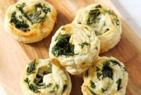 Spinach Feta Pinwheels Ready for Oven or Air Fryer