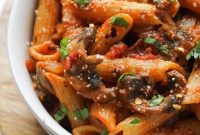 Savory Mushroom and Tomato Pasta
