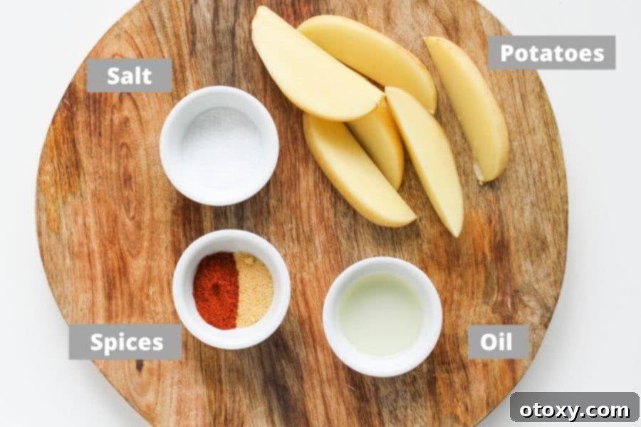 ingredients on a wooden board.