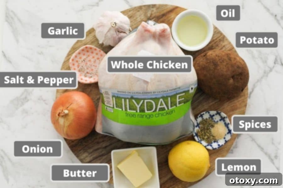 ingredients on a wooden board.