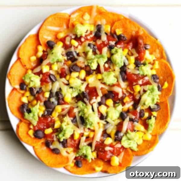 vegetarian sweet potato nachos