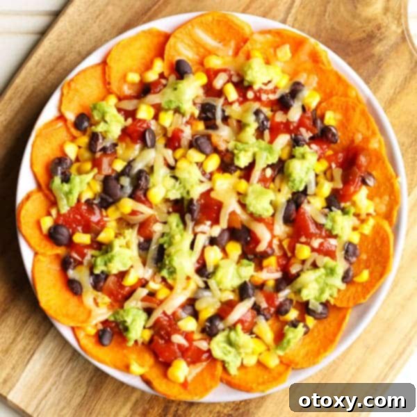 vegetarian sweet potato nachos