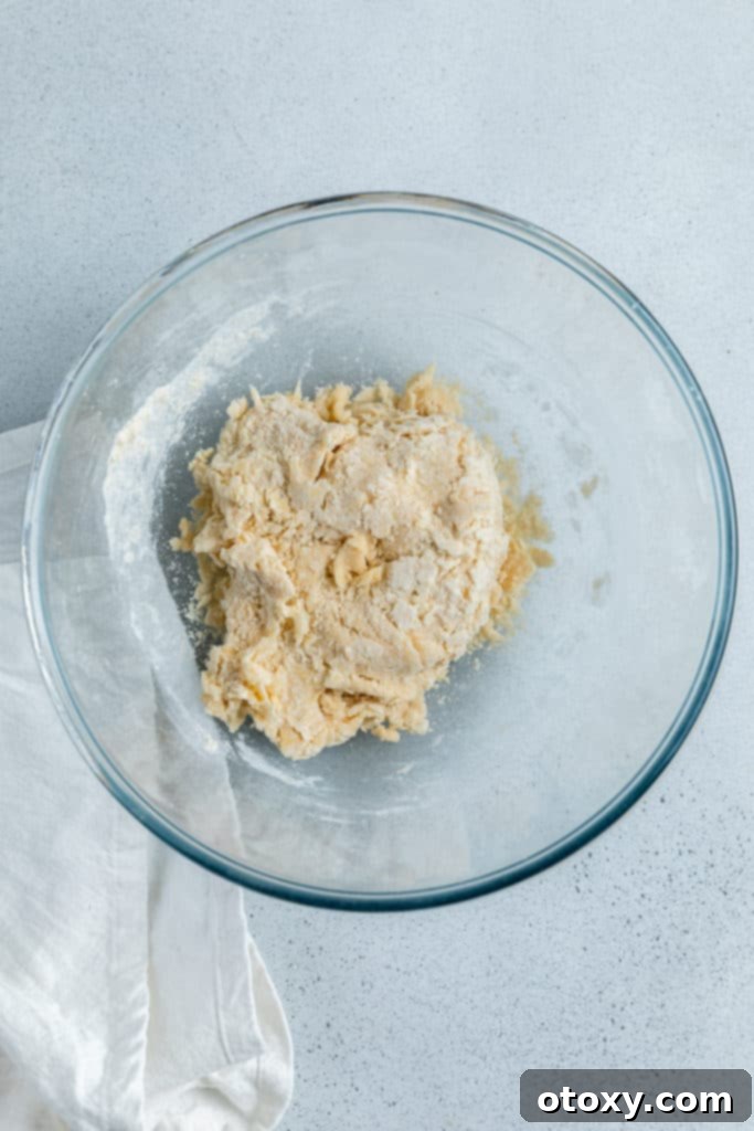 dough in a glass mixing ball.