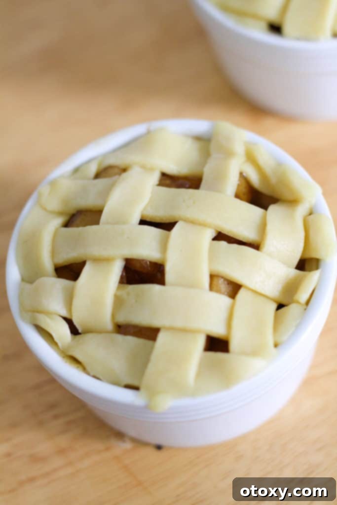 air fryer apple pies waiting to be baked.