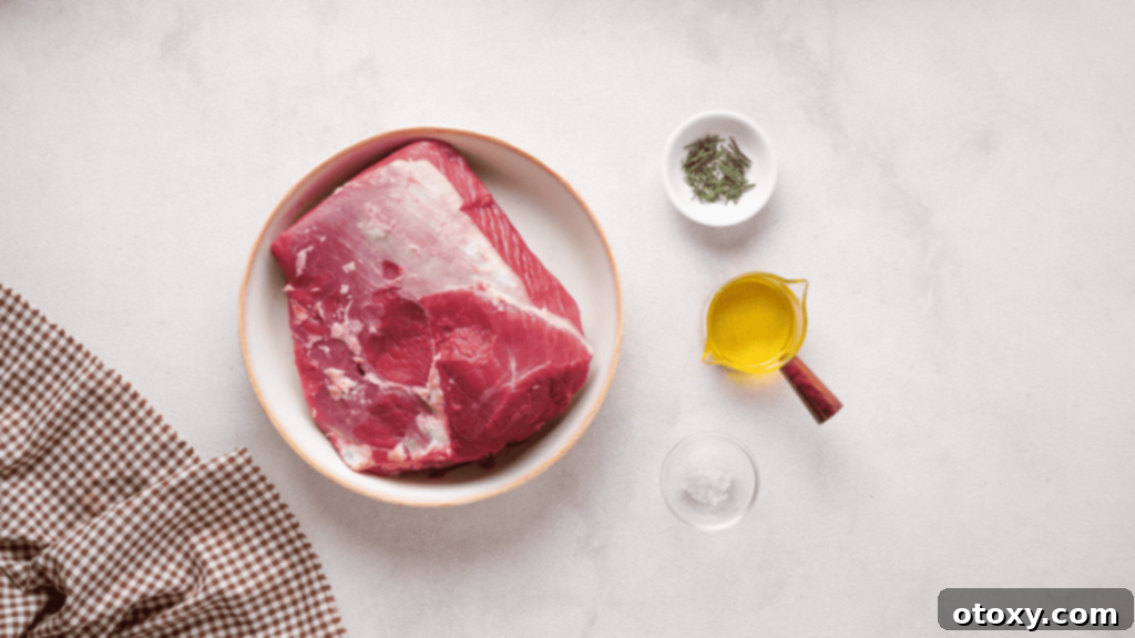 Perfect Air Fryer Roast Beef 5 The ingredients of air fryer roast beef recipe