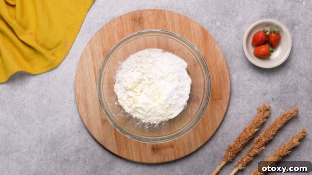 Ultimate 40g Protein Pancakes 5 A large bowl contains ingredients