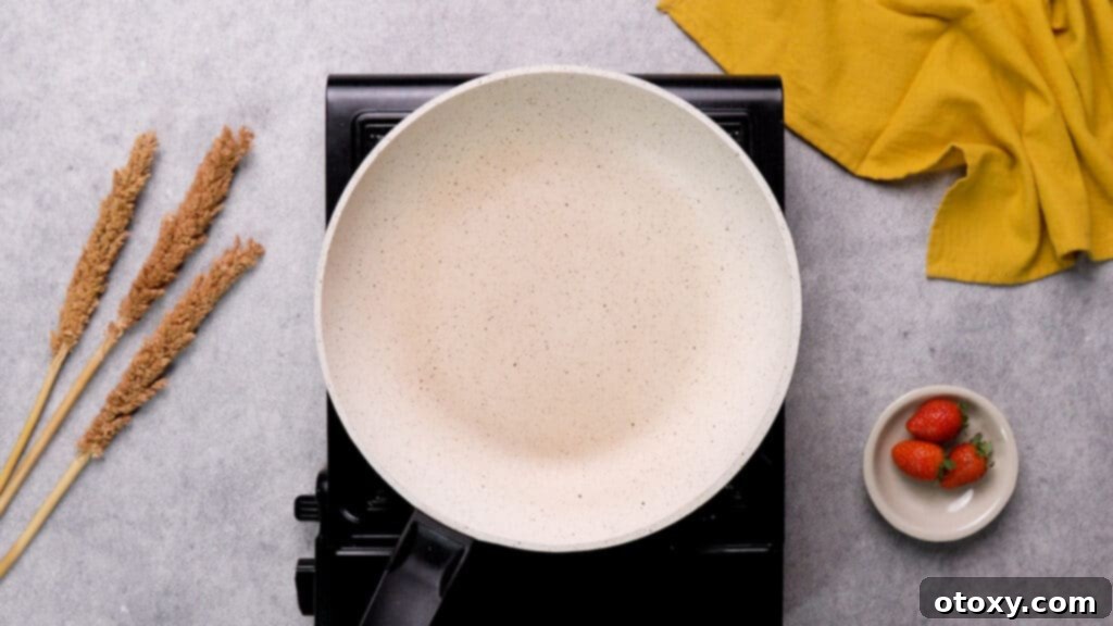 Ultimate 40g Protein Pancakes 7 Non-stick pan on the stove