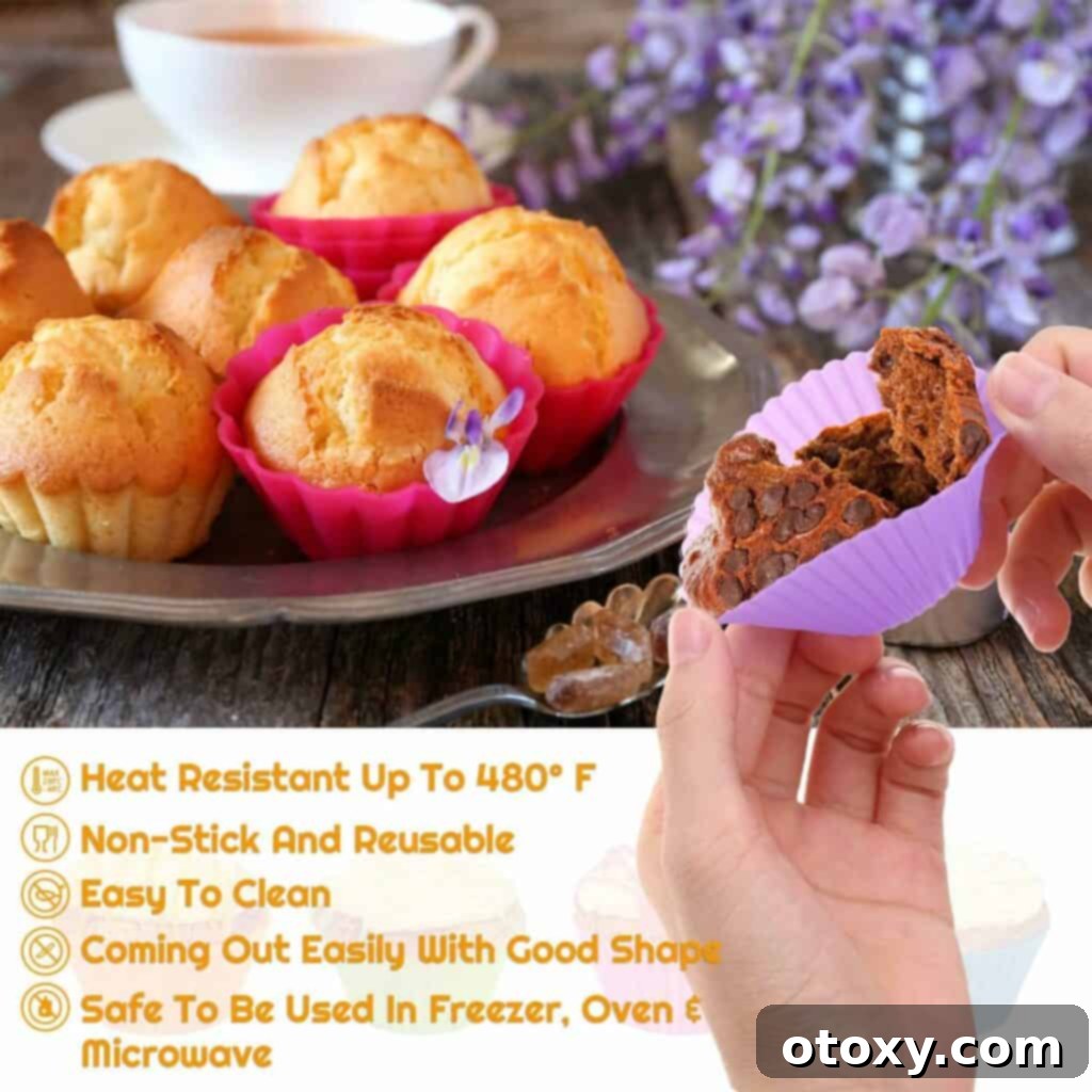 Reusable silicone baking cups