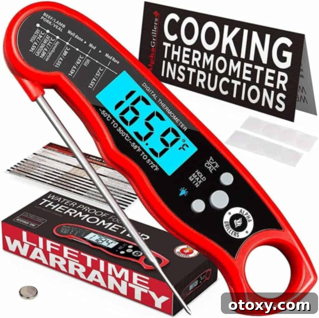 Instant meat thermometer