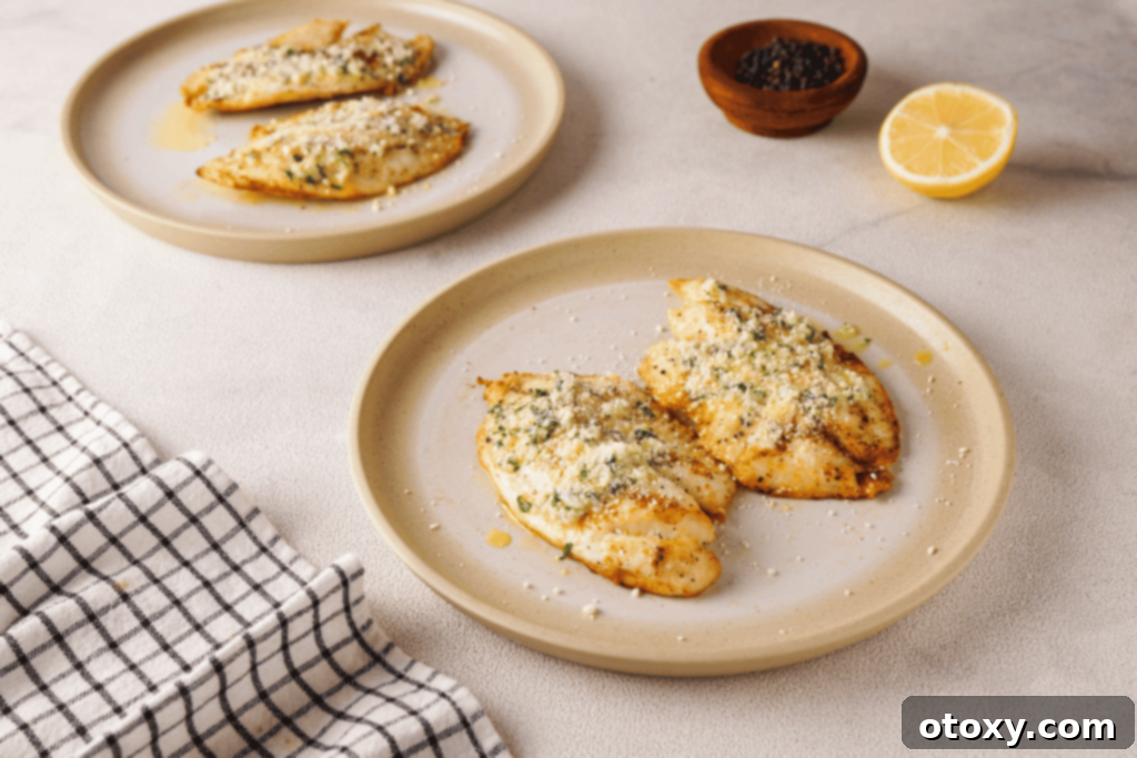 Crispy Air-Fried Tilapia with Zesty Garlic Butter 12 Air Fryer Tilapia ready to serve