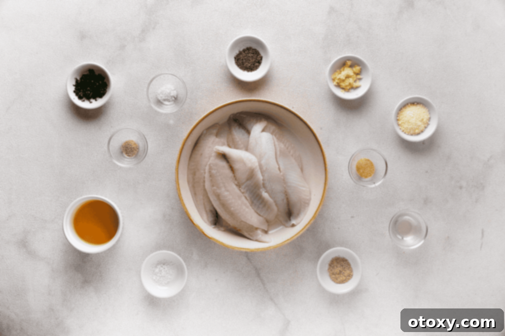 Crispy Air-Fried Tilapia with Zesty Garlic Butter 4 Ingrediets to make Air fryer Tilapia with garlic butter sauce