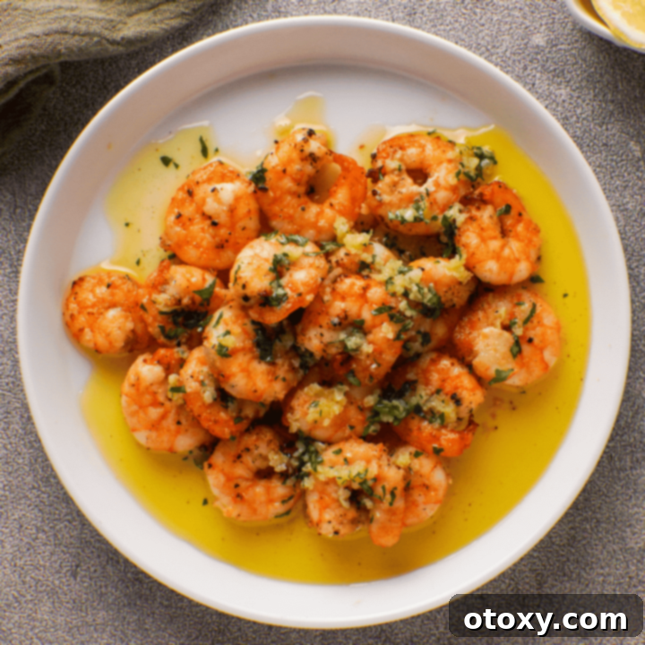 Air Fryer Shrimp with Garlic Butter Sauce
