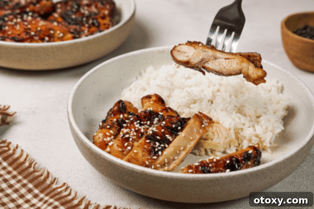 chicken teriyaki on plate