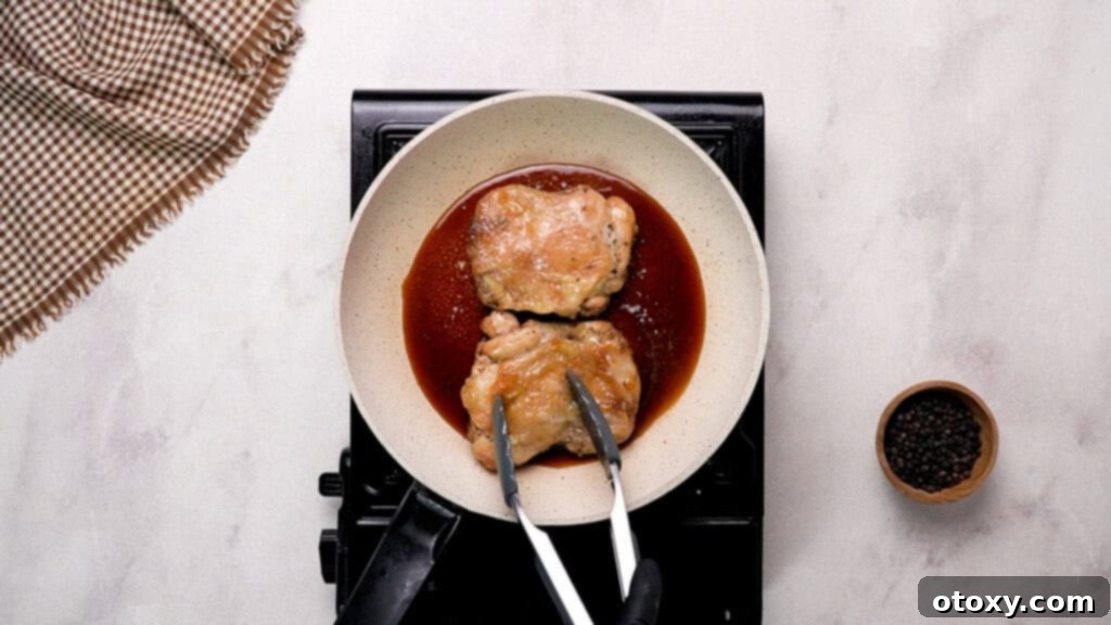 chicken teriyaki on pan