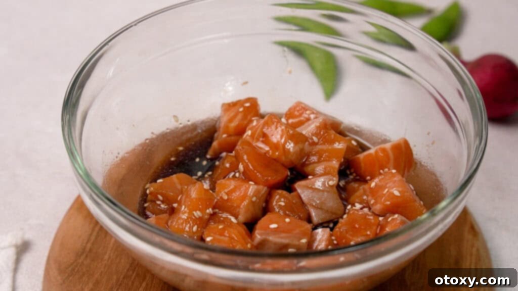 marinated salmon