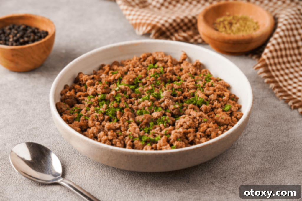 Air Fried Ground Beef Made Simple 2 Perfectly cooked air fryer ground beef ready for any meal