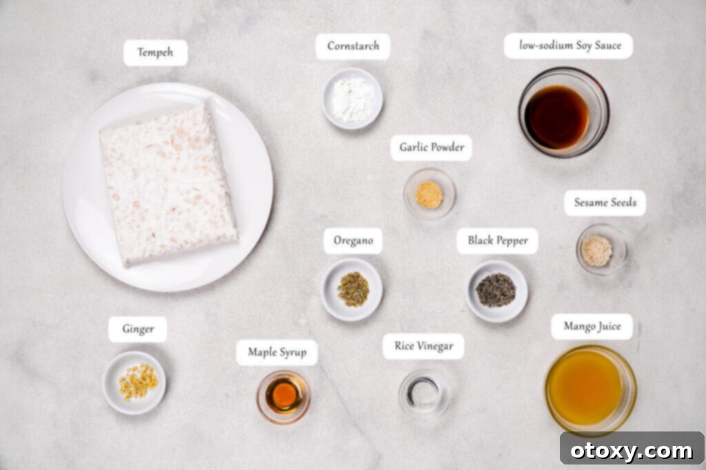 Ingredients air fryer tempeh