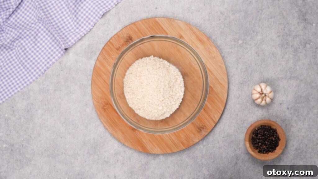 Panko breadcrumbs in a bowl