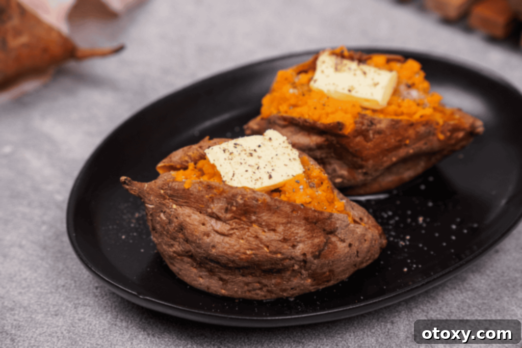 Perfectly Cooked Microwave Sweet Potato
