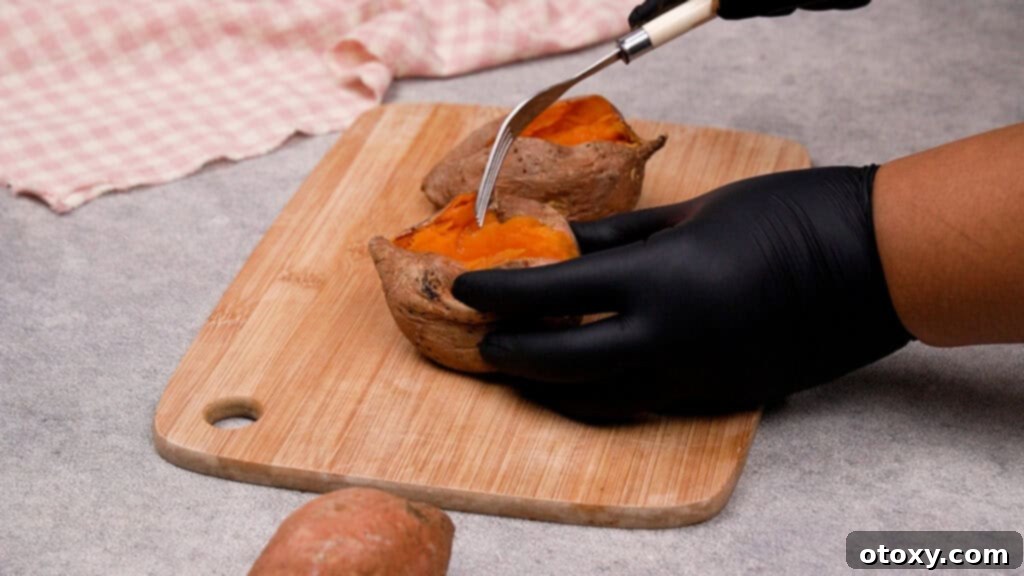 Adding Honey and Cinnamon to Sweet Potato