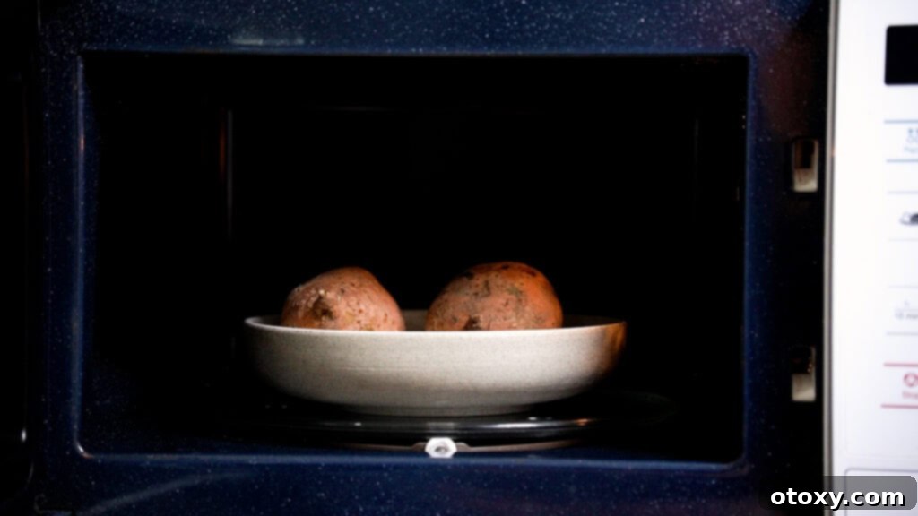 Sweet Potatoes in Microwave