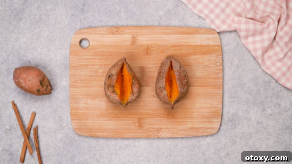 Sliced Microwave Sweet Potato