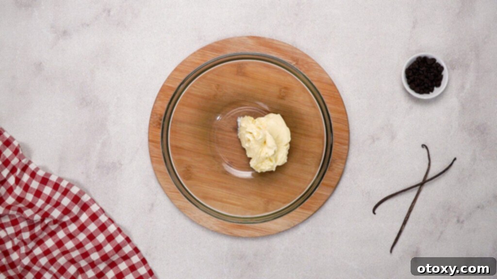 Butter being creamed in a mixing bowl