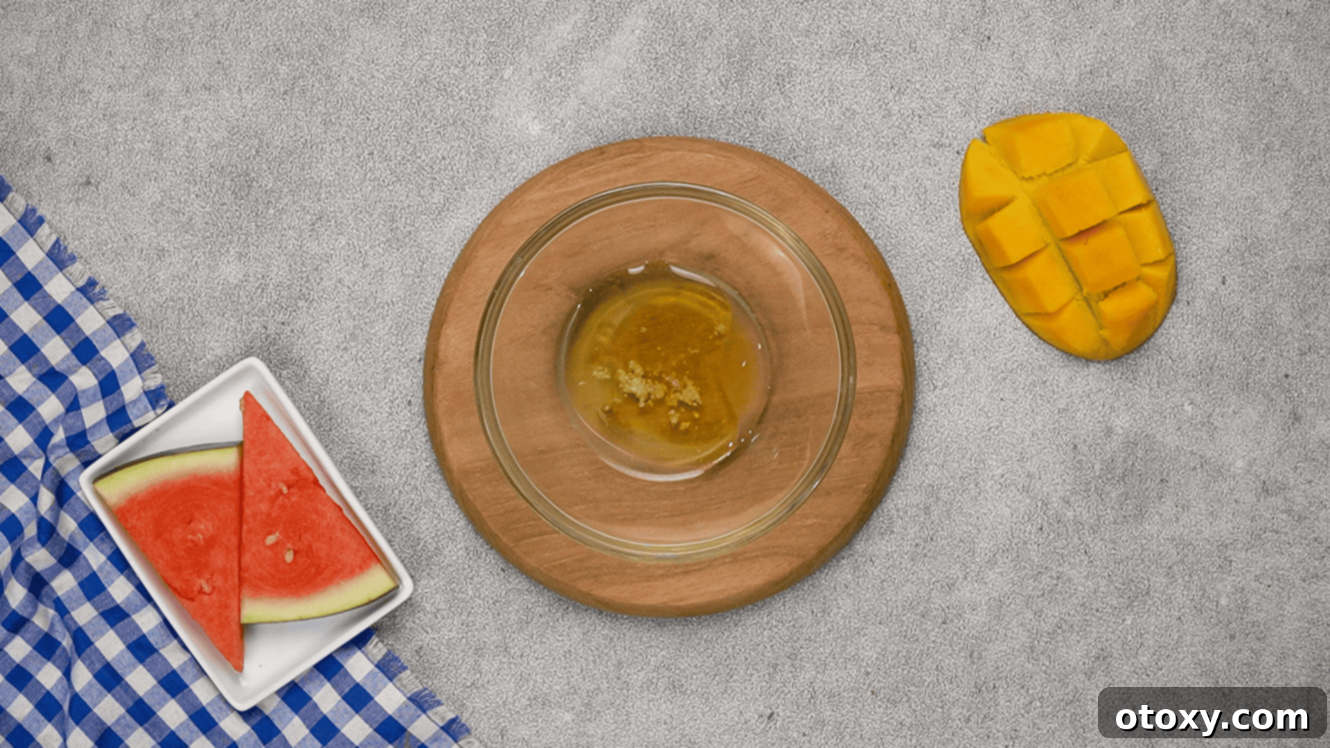 Watermelon Feta Summer Bliss 14 Whisking honey, lime juice, olive oil, and salt for the dressing in a small bowl.