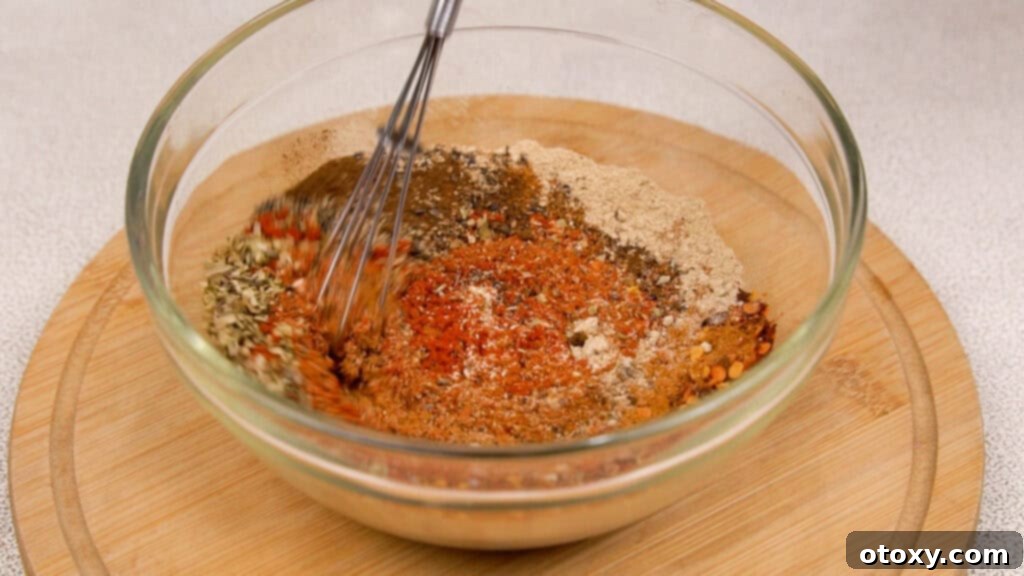 Blend the spice for miso salmon