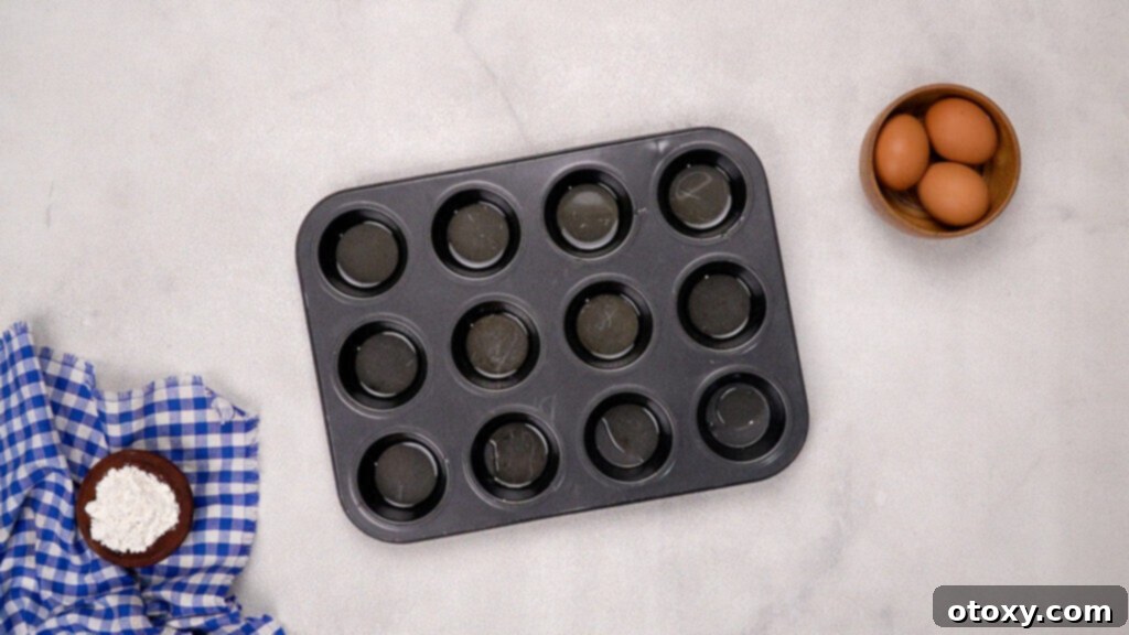 Yorkshire Pudding
Golden Yorkshire Pudding Perfection 8 Add fat to muffin cups