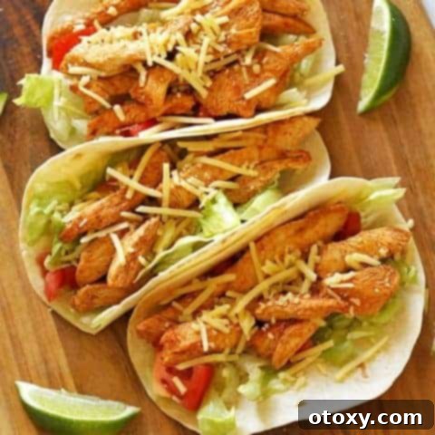 Healthy chicken tacos