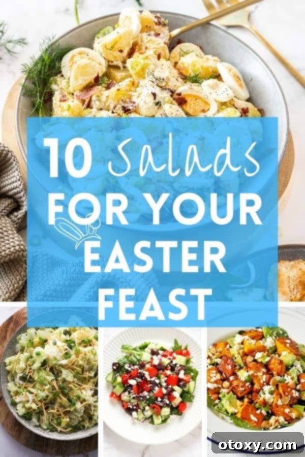 10 Simple Easter Salads for a Fresh Holiday Feast 2 A beautifully arranged spring salad with fresh greens, colorful vegetables, and a light dressing, perfect for an Easter celebration.