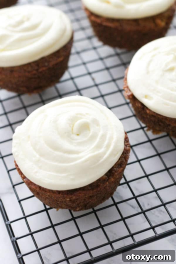 cupcakes on a wire rack.