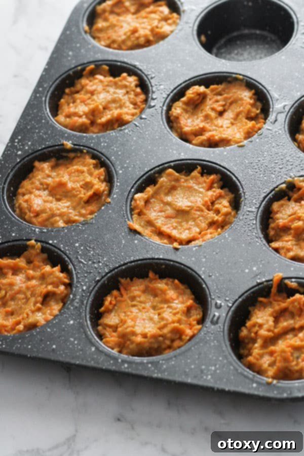 cupcakes in a muffin tray ready for the oven.