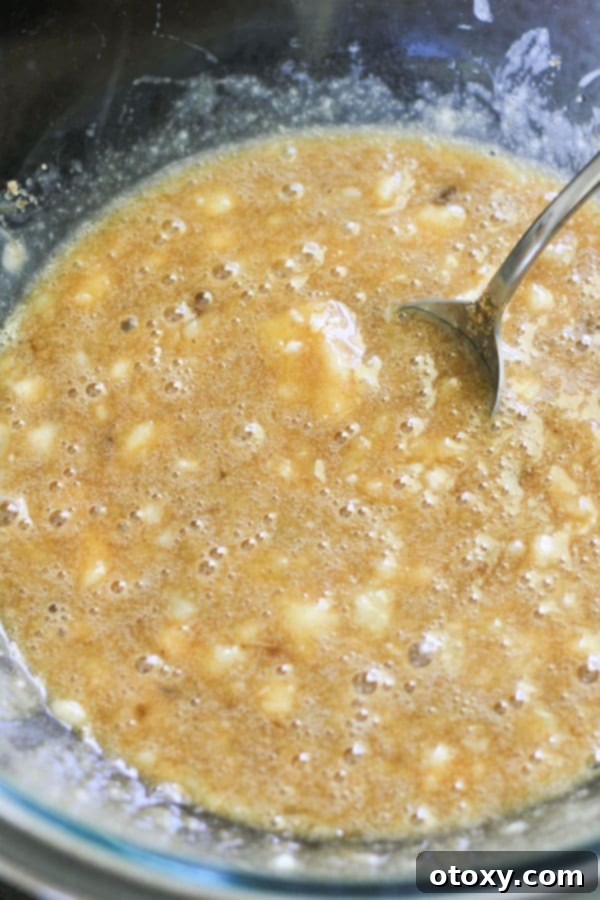 muffin mixture in a glass bowl.