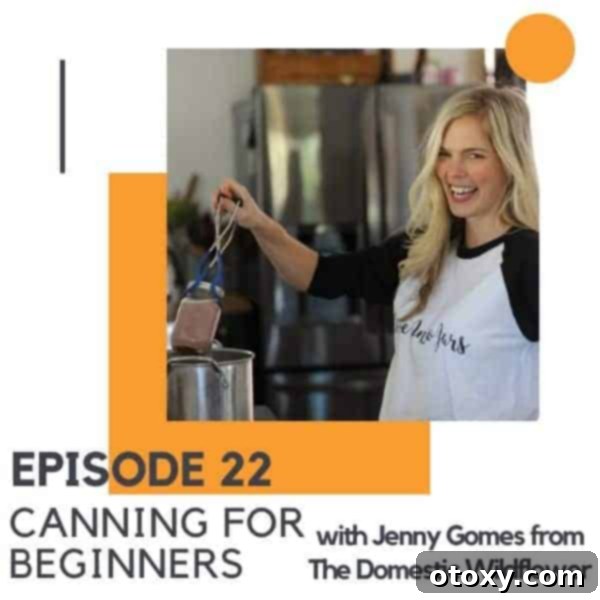 Canning 101: From Garden to Jar 2 A blonde woman removing a jar from a steamer with text overlay "episode 22 - canning for beginners".