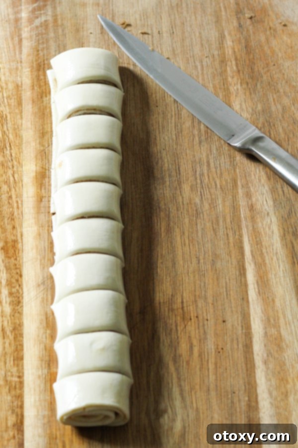 pastry cut into bite sized pieces.