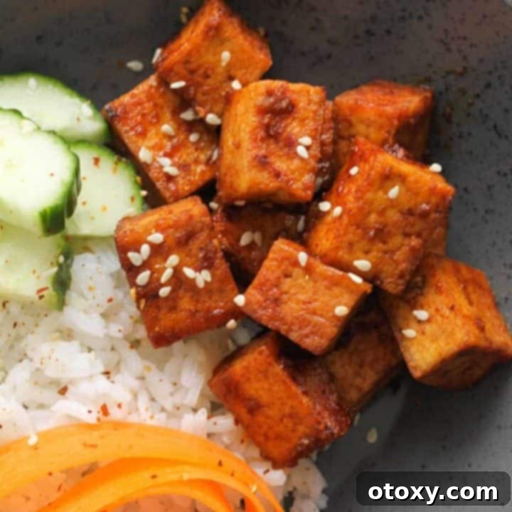Pan-Fried Sriracha Tofu {Spicy Tofu}